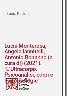 Lucia Monterosa, Angela Iannitelli, Antonio Bonanno (a cura di) (2021). 
