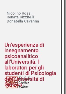 Un’esperienza di insegnamento psicoanalitico all’Università. I laboratori per gli studenti di Psicologia dell’Università di Genova