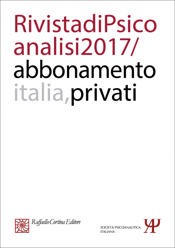 Abbonamento Rivista di psicoanalisi 2017 -
Privati Italia