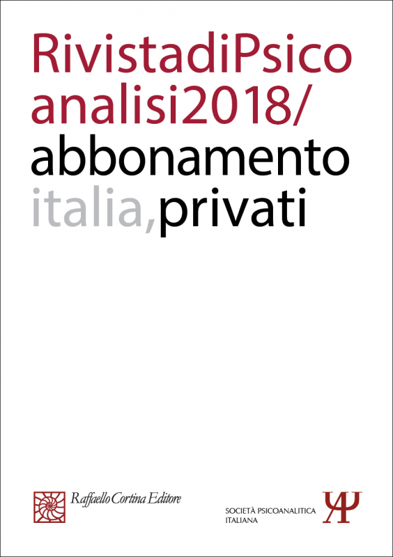 Abbonamento Rivista di psicoanalisi 2018 -
Privati Italia