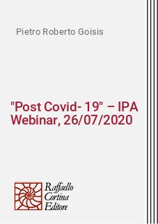 "Post Covid-19" – IPA Webinar, 26/07/2020