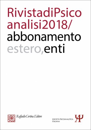 Annual subscription Rivista di psicoanalisi 2018 - Institutional, Rest of the World