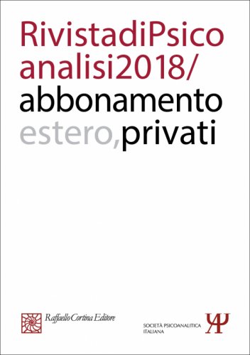 Annual subscription Rivista di psicoanalisi 2018 -
Individuals, Rest of the World