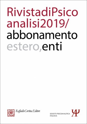 Annual subscription Rivista di psicoanalisi 2019 - Institutional, Rest of the World