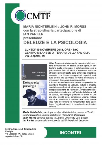 Maria Nichterlein, John R. Morrs e Ian Parker presentano Deleuze e la psicologia