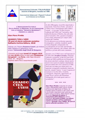 Gian Piero Piretto: i prossimi appuntamenti