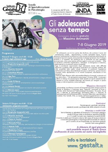 Gli adolescenti senza tempo. Convegno con Massimo Ammaniti