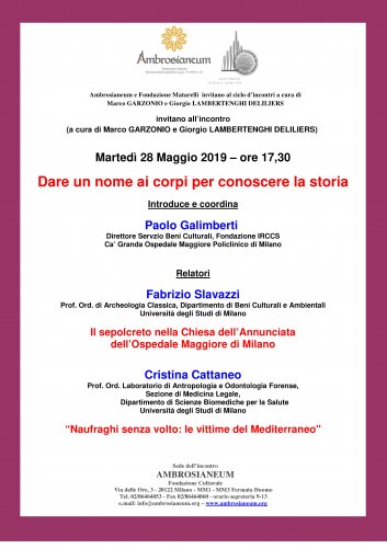 Incontro con Cristina Cattaneo. Dare un nome ai corpi per conoscere la storia
