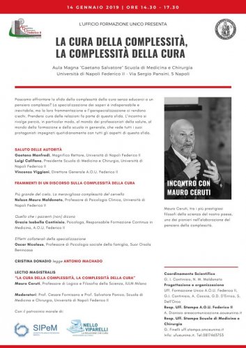 La cura della complessit&agrave;, la complessit&agrave; della cura