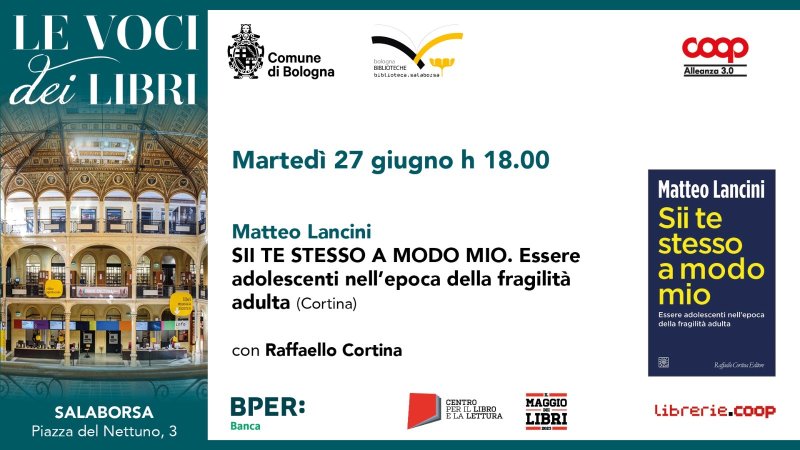 Matteo Lancini presenta Sii te stesso a modo mio a Bologna