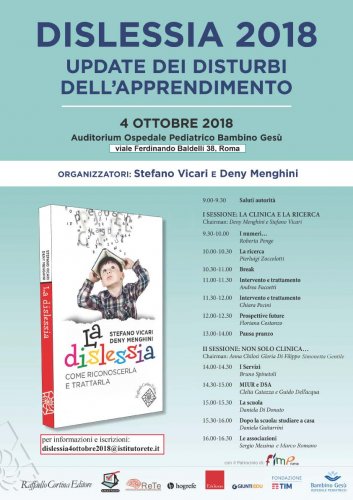 Convegno Dislessia 2018: update dei disturbi dell'apprendimento a Roma