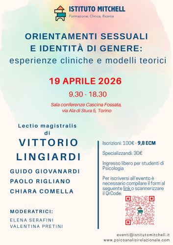 Orientamenti sessuali e identità di genere. Convegno con Vittorio Lingiardi